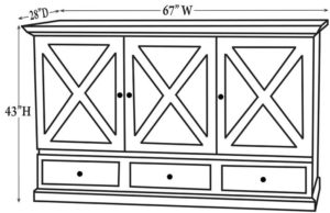 Guest Chest Dimensions - Closed