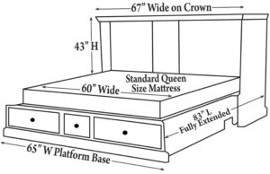 Guest Chest Dimensions - Opened